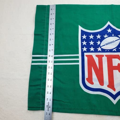 Vtg 1989 Pillowcase Official NFL Football AFC NFC Double-Sided Green 18.5x28.5 - Thumbnail 8