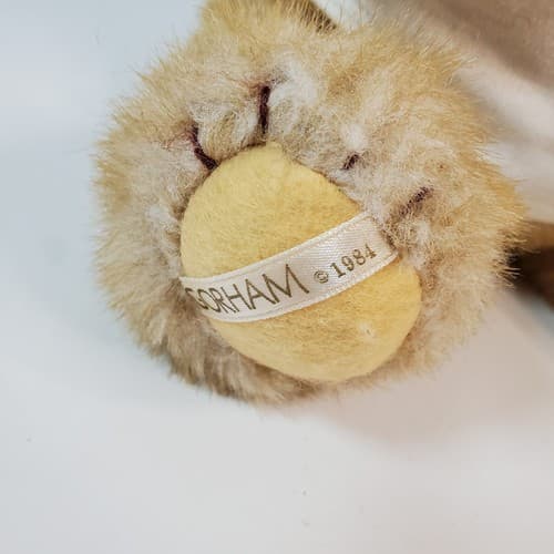 Vintage 1984 GORHAM Plush Bear Of The Month Jointed Olympus Octobear Jersey Tag - Thumbnail 4