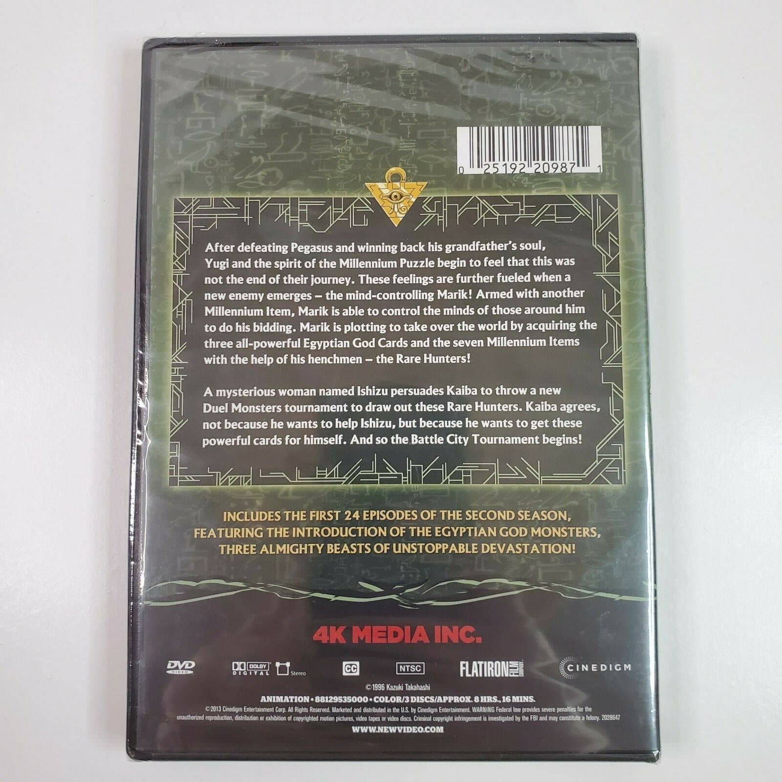 Yu-Gi-Oh: Season 2 Volume 1 (DVD, 3-Disc Set) Anime TV series NEW Sealed - Thumbnail 2