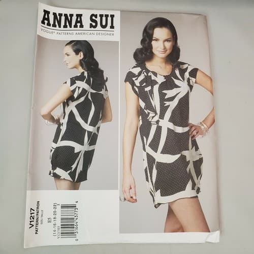 Vogue Sewing Pattern V1217 Anna Sui Misses Dress Slip Uncut E5 14-22