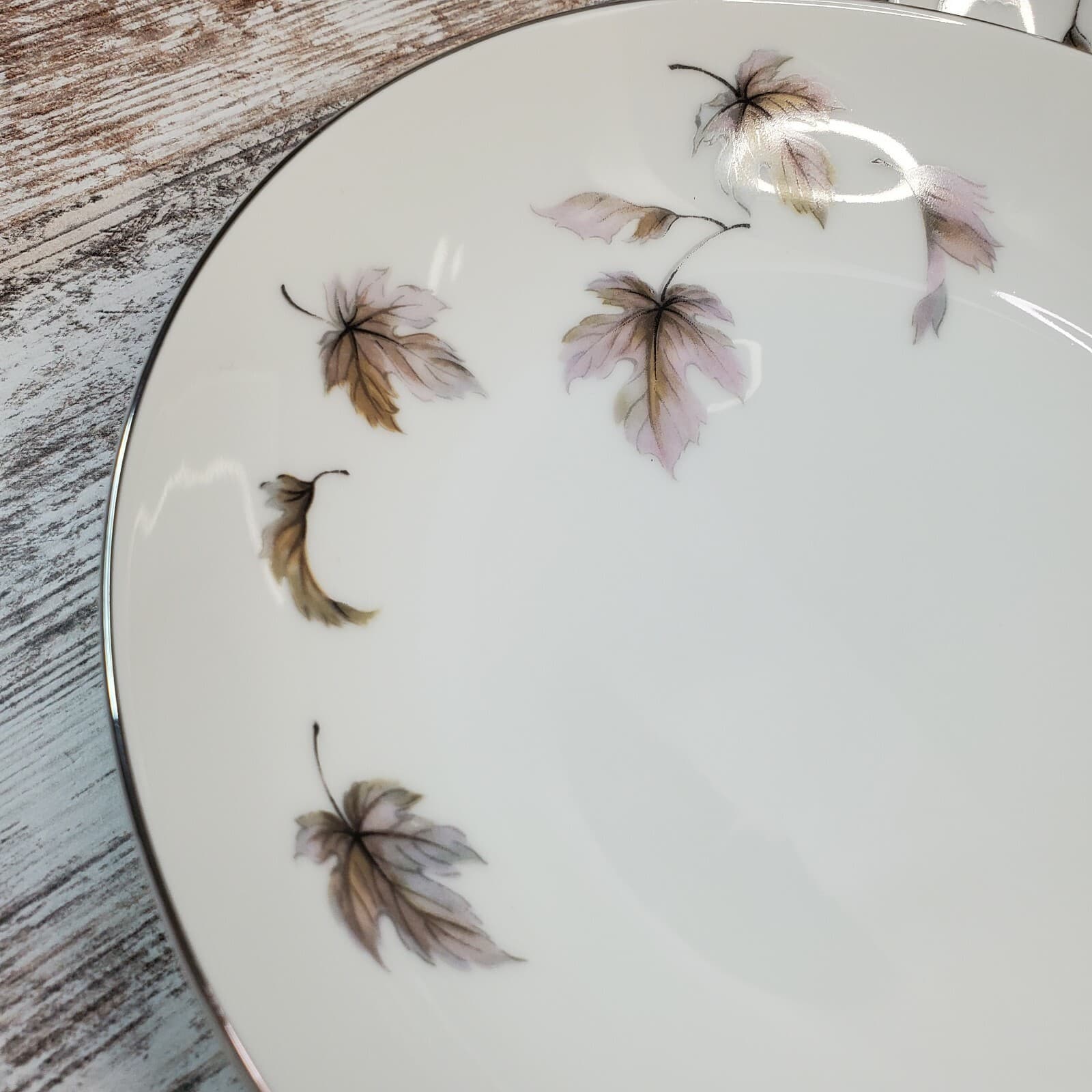 Vtg Arlen Fine China Seyei-Japan Autumn Leaves 6885 Set of 2 Cereal Soup Bowls - Thumbnail 3