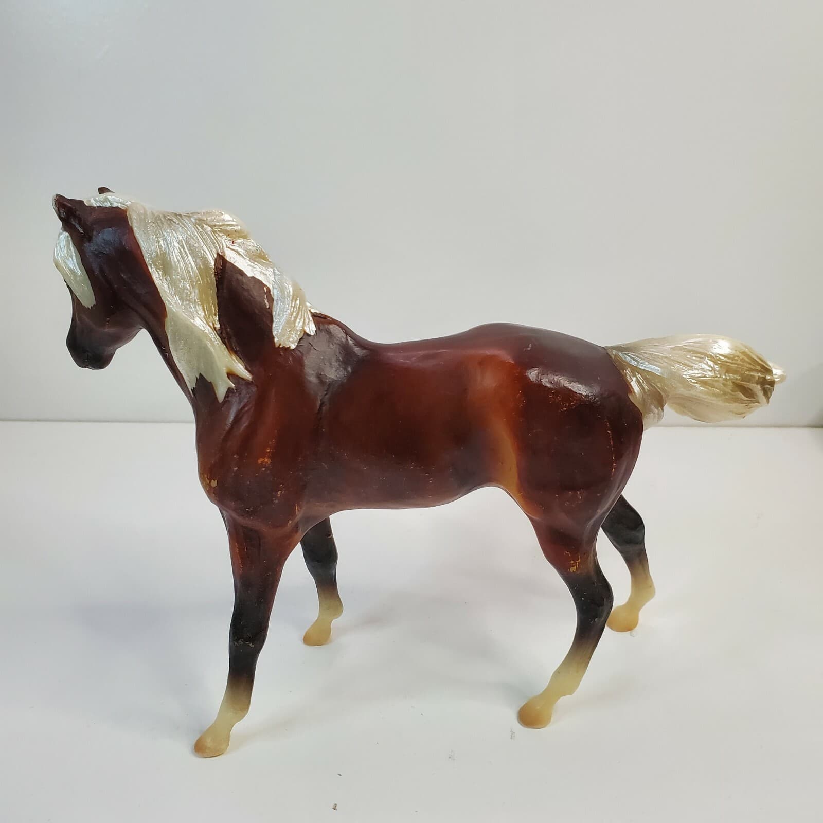 Vintage Breyer Reeves Brown and White Chestnut Collectible Model Toy Horse - Thumbnail 4
