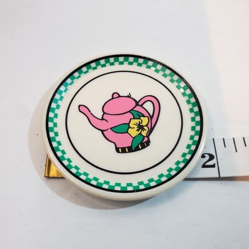 Vintage 1996 OSFT Miniature Doll Dishes Plates Bowls Pink Teapot Design Lot of 8 - Thumbnail 5