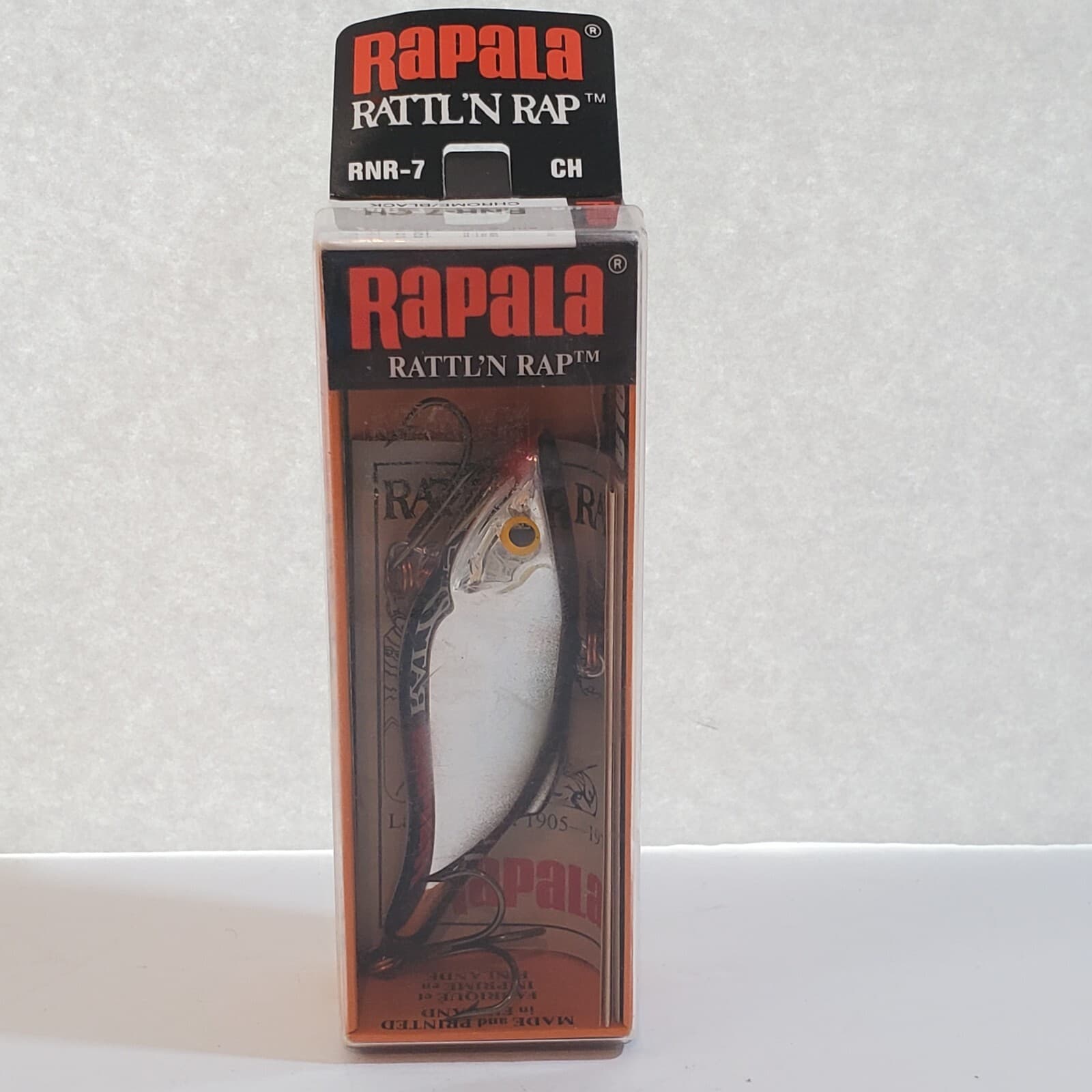 Rapala Rattl'n Rap RNR-7 CH 2.75 in Chrome / Black Nor Mark 1/2 oz Fishing Lure