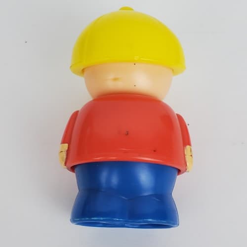Vintage Shelcore Little People Figures Lot of 3 Racing & Construction Workers - Thumbnail 3