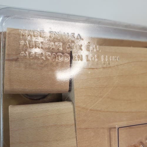 6 Stampin Up Delightful Decoration Christmas Rubber Stamps Wood Base Retired - Thumbnail 6