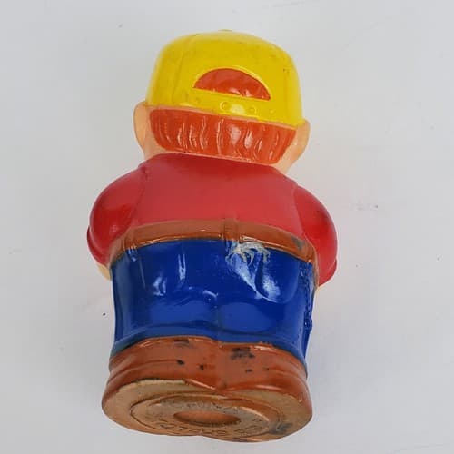 Vintage Shelcore Little People Figures Lot of 3 Racing & Construction Workers - Thumbnail 5