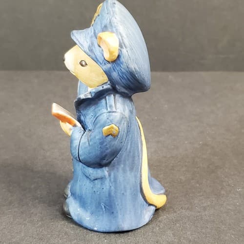 Vintage Lefton Hand Painted Mouse Police Officer Policeman Figurine 00327 - Thumbnail 4