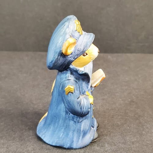 Vintage Lefton Hand Painted Mouse Police Officer Policeman Figurine 00327 - Thumbnail 2