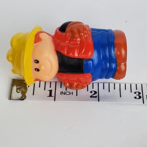 Vintage Shelcore Little People Figures Lot of 3 Racing & Construction Workers - Thumbnail 9