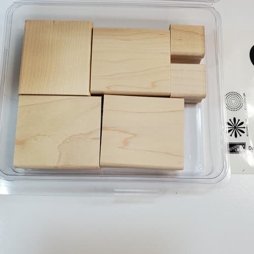 6 Stampin Up Delightful Decoration Christmas Rubber Stamps Wood Base Retired - Thumbnail 2