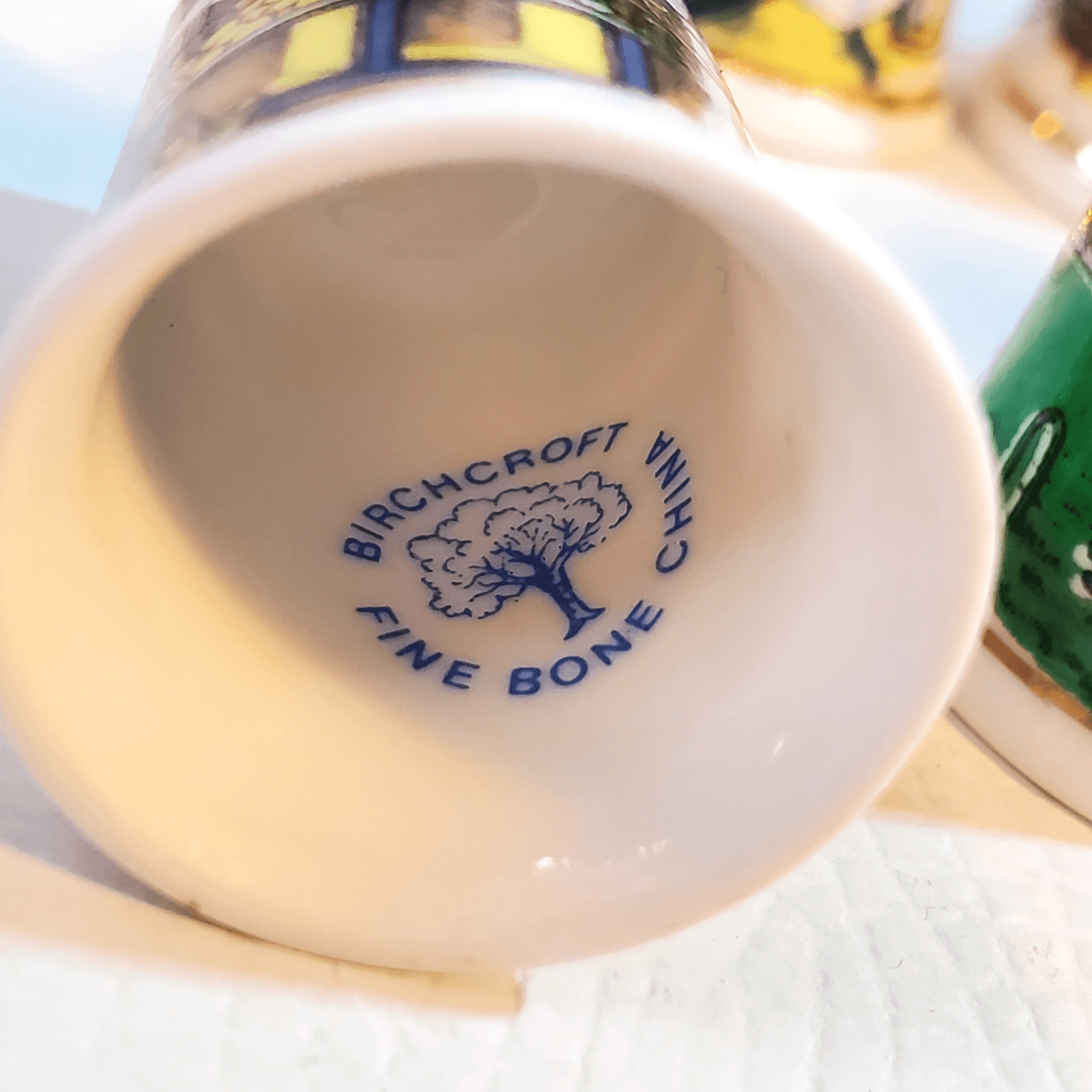 Vintage Birchcroft 7 Days of the Week Thimble Set Fine Bone China United Kingdom - Thumbnail 14