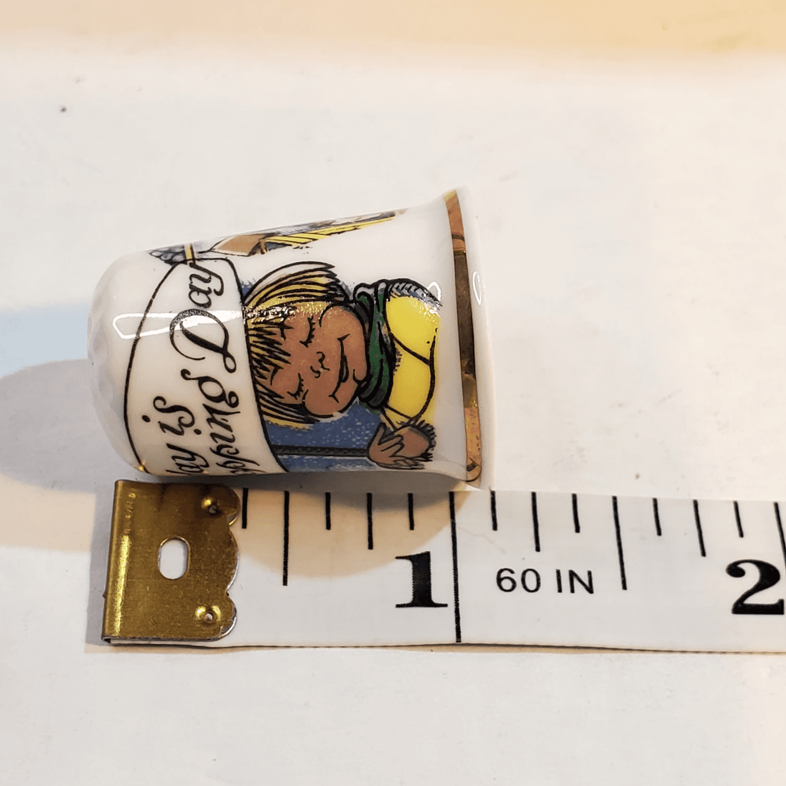 Vintage Birchcroft 7 Days of the Week Thimble Set Fine Bone China United Kingdom - Thumbnail 15