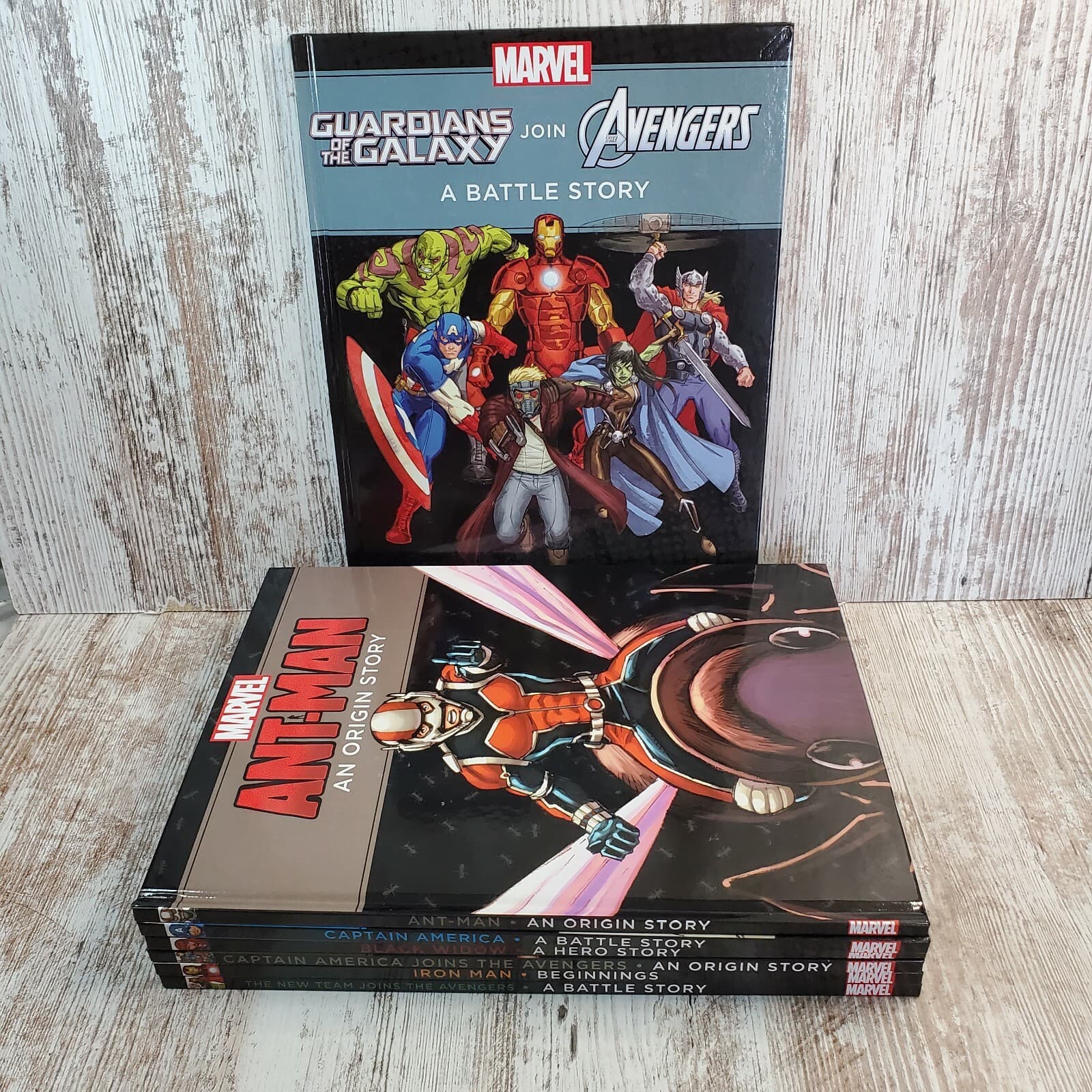 Lot of 7 Scholastic Marvel Superhero Books Ant-Man Iron Man Avengers 8.5 x 11.25 - Thumbnail 4