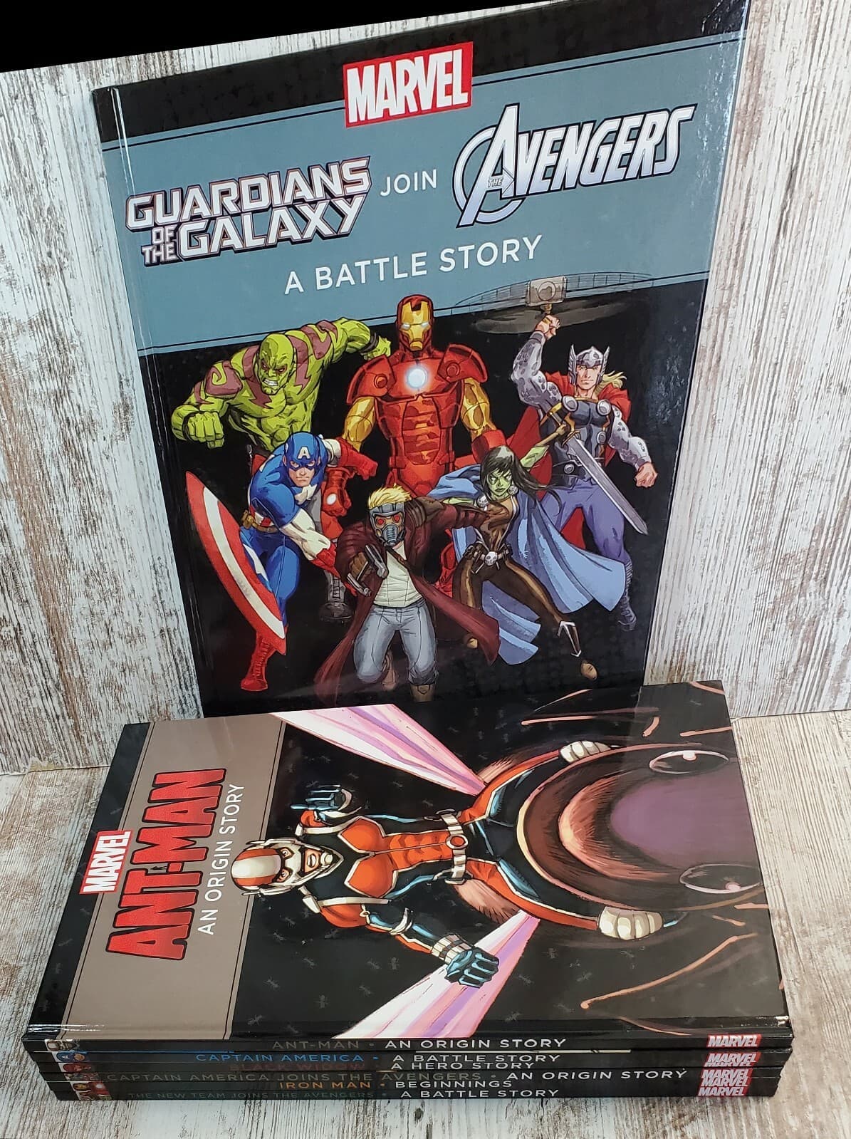 Lot of 7 Scholastic Marvel Superhero Books Ant-Man Iron Man Avengers 8.5 x 11.25 - Thumbnail 3
