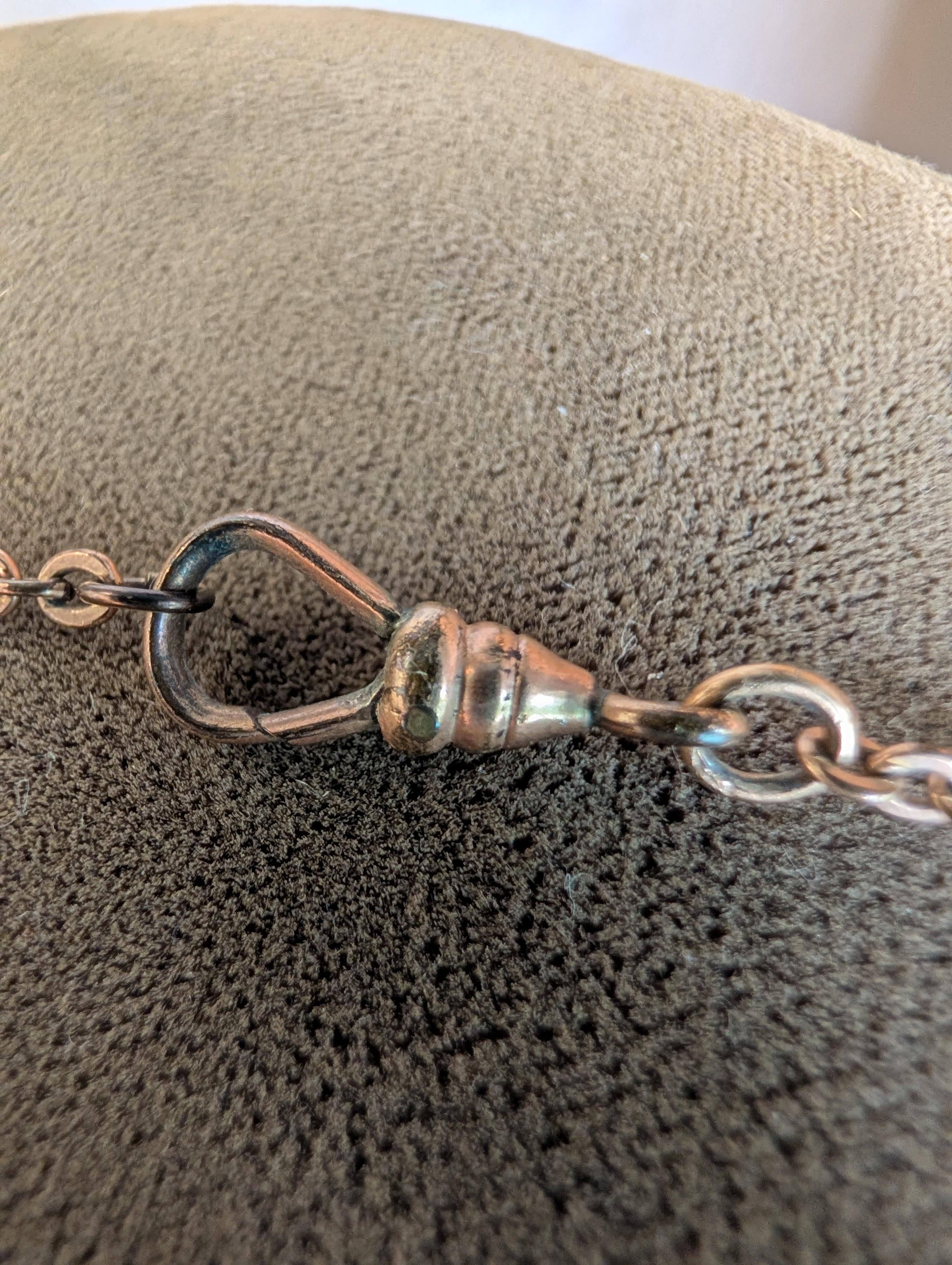 Antique Rose Gold-Tone Long 24" Chain with stamped MR Hook Clasp - Thumbnail 7