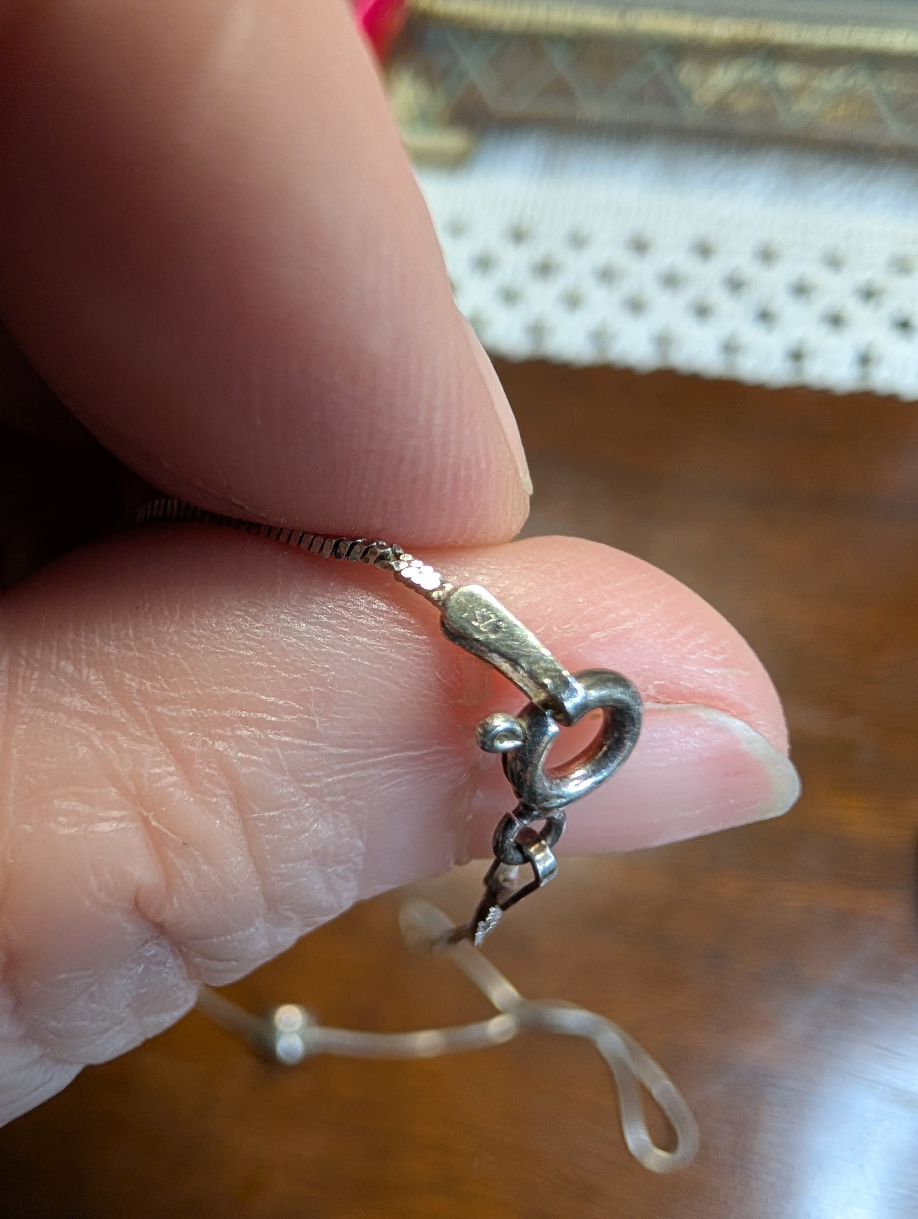 Sterling Silver 925 Box Chain Necklace and Pendant - Thumbnail 5