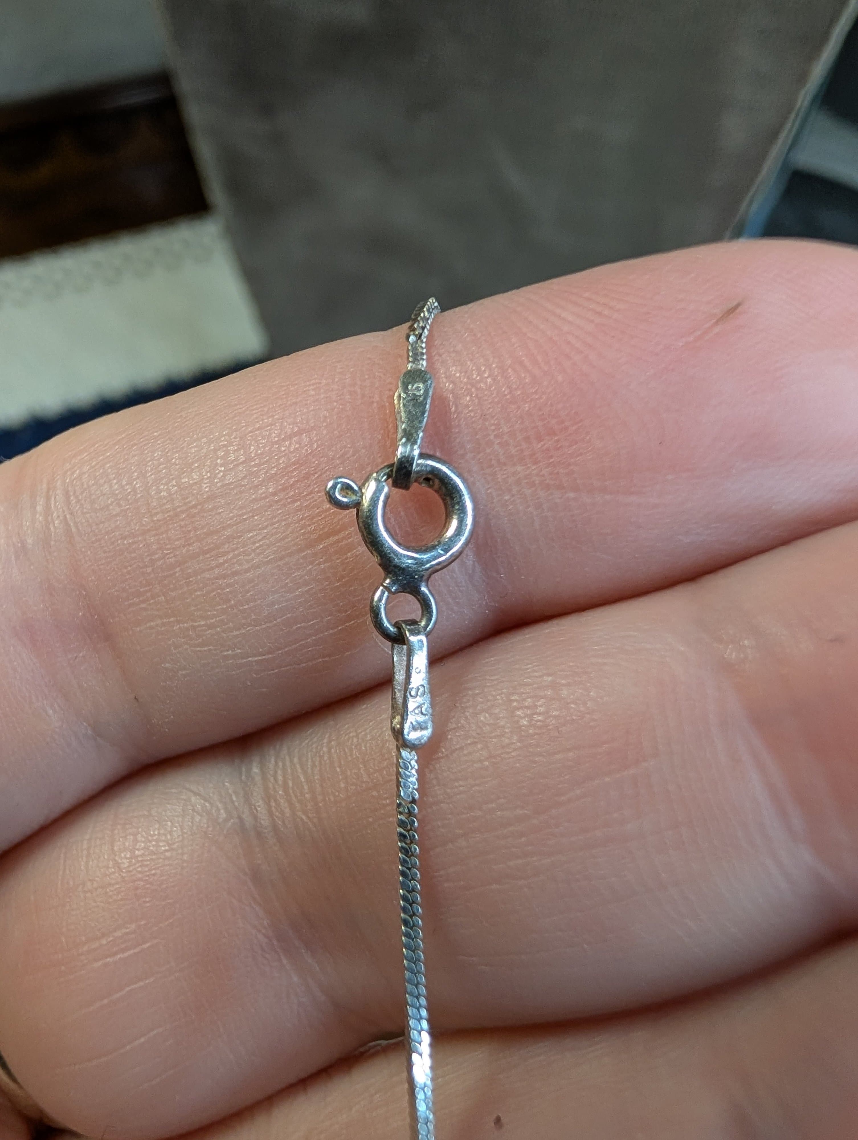 Sterling Silver 925 Box Chain Necklace and Pendant - Thumbnail 7