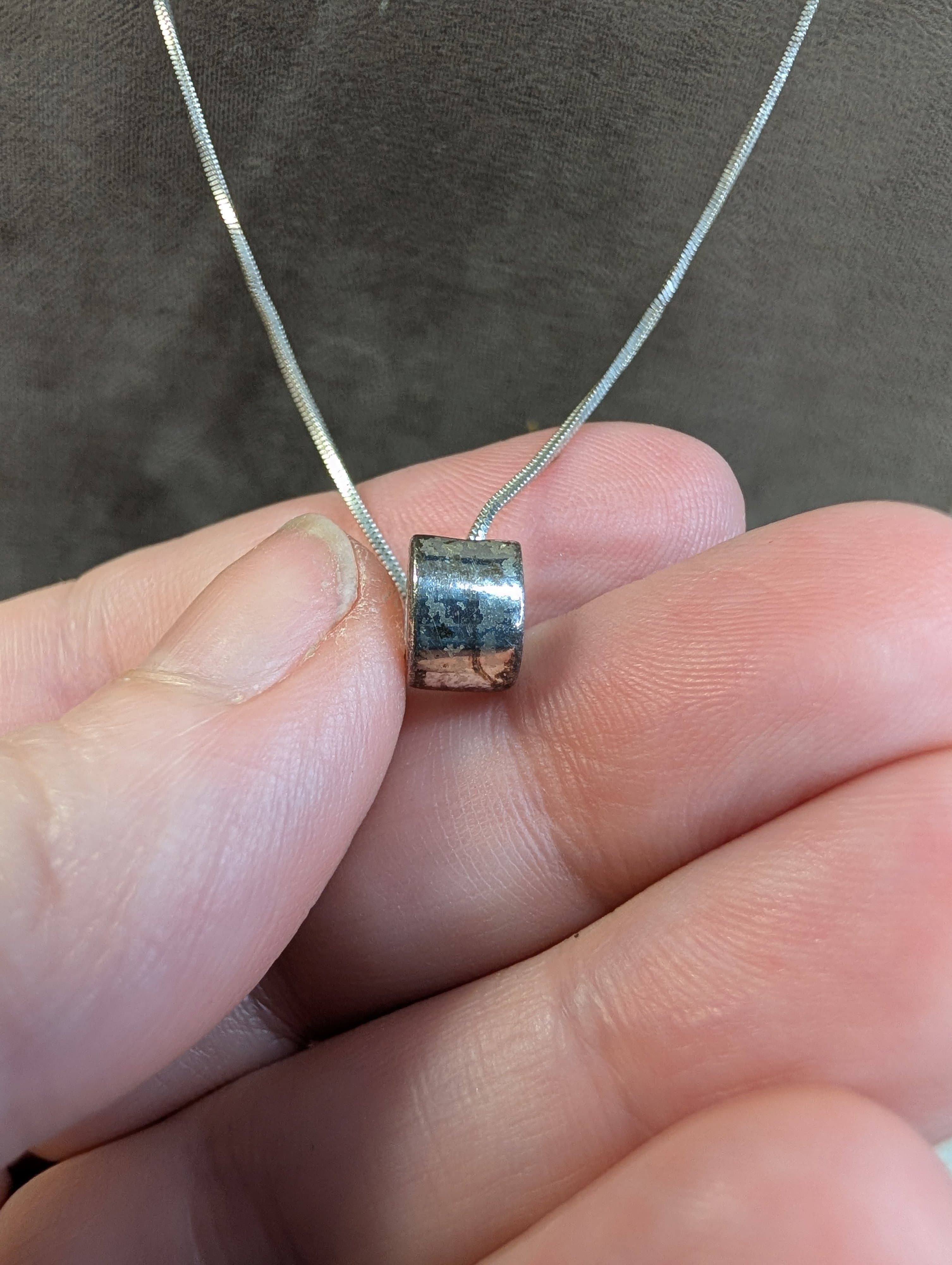Sterling Silver 925 Box Chain Necklace and Pendant - Thumbnail 4
