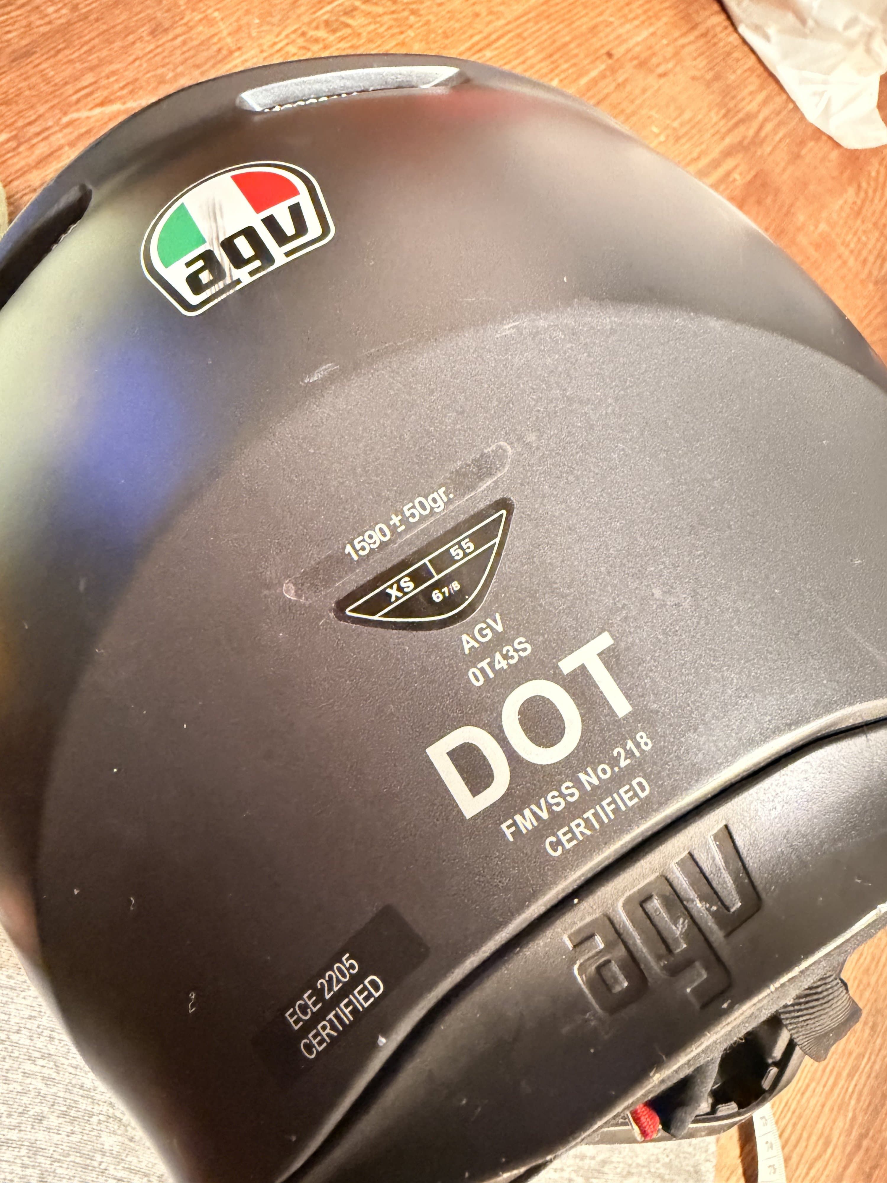 AGV K-3 SV Motorcycle Helmet | Matte Black | Size XS - Thumbnail 7