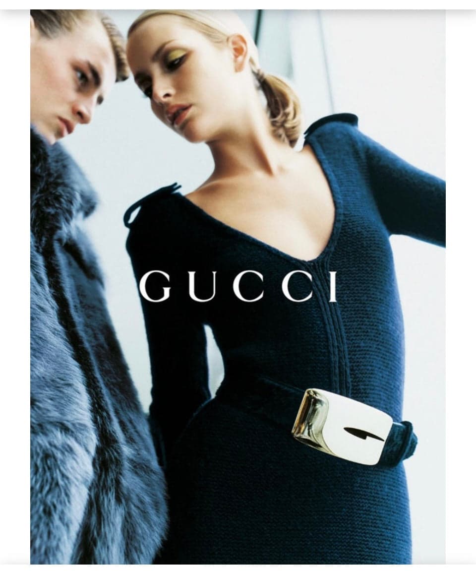Gucci Tom Ford 1996 cashmere plunge epaulet maxi dress size L fits many - Thumbnail 3