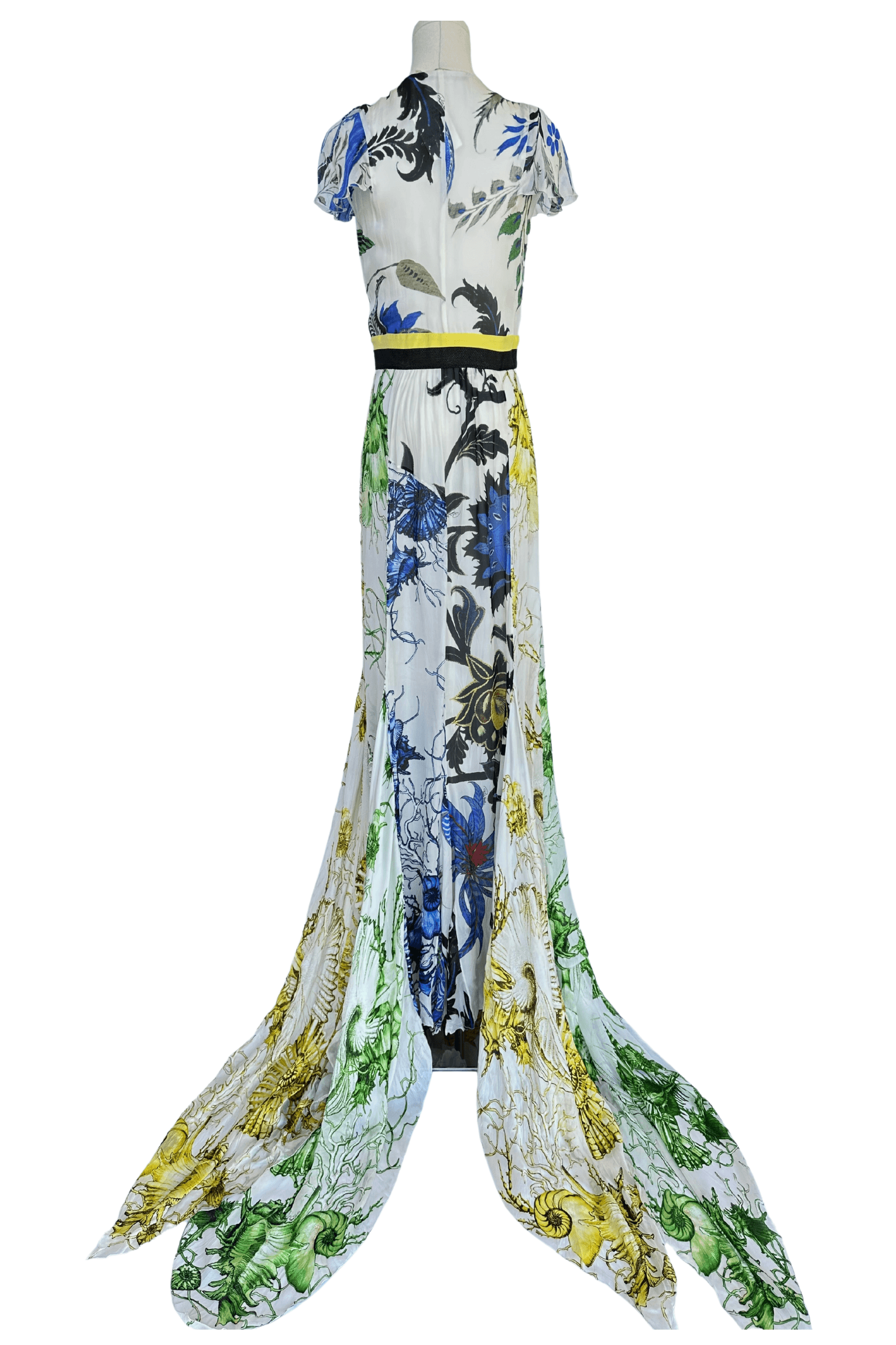 Roberto Cavalli Silk Gown Abstract Floral and Shell Print Size IT42 *RARE* - Thumbnail 5