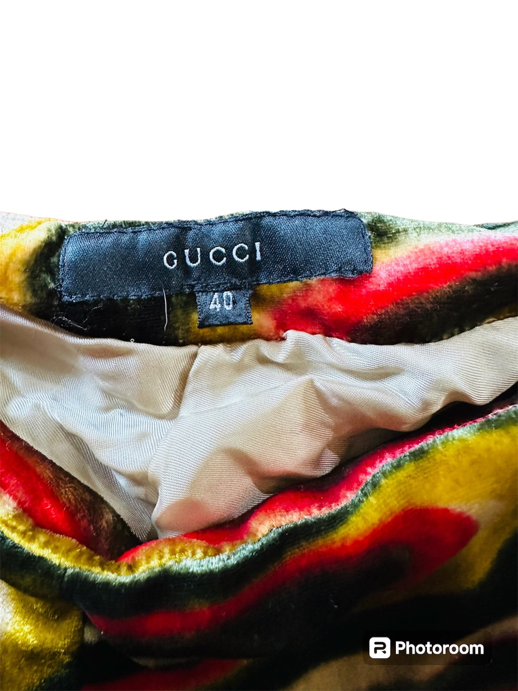 Gucci Tom Ford velvet pyschedelic pant trousers 1999 runway swirl I 40 run small - Thumbnail 6
