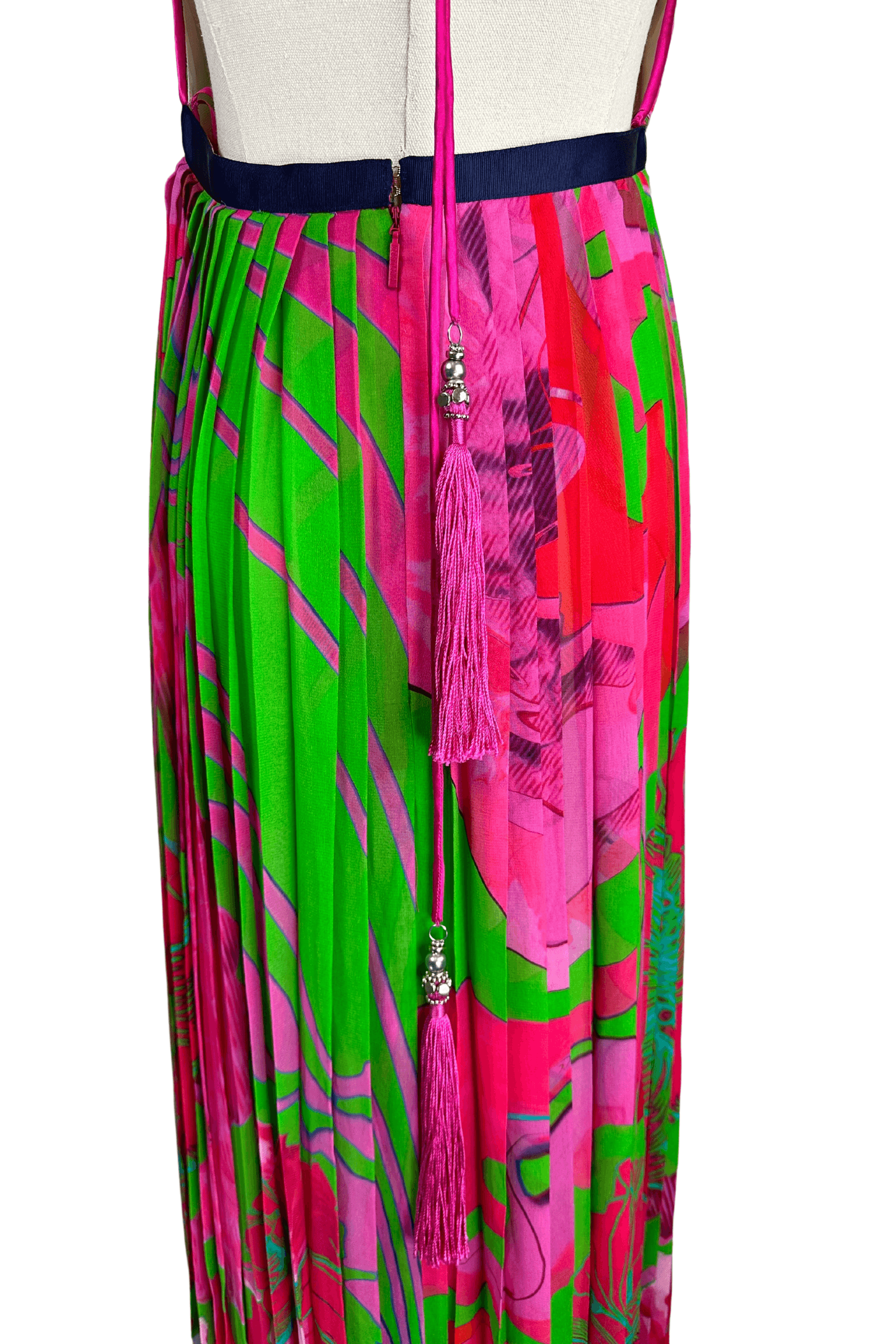 Roberto Cavalli 2015 Multi Color Maxi Long Halter Dress Size IT40 - Thumbnail 8