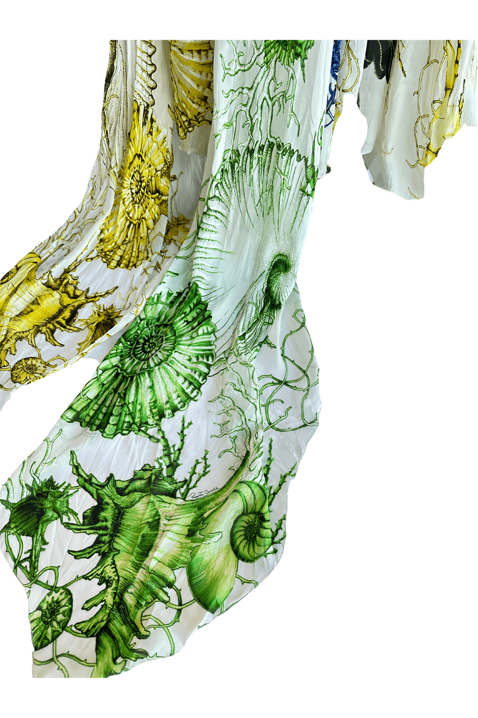 Roberto Cavalli Silk Gown Abstract Floral and Shell Print Size IT42 *RARE* - Thumbnail 3