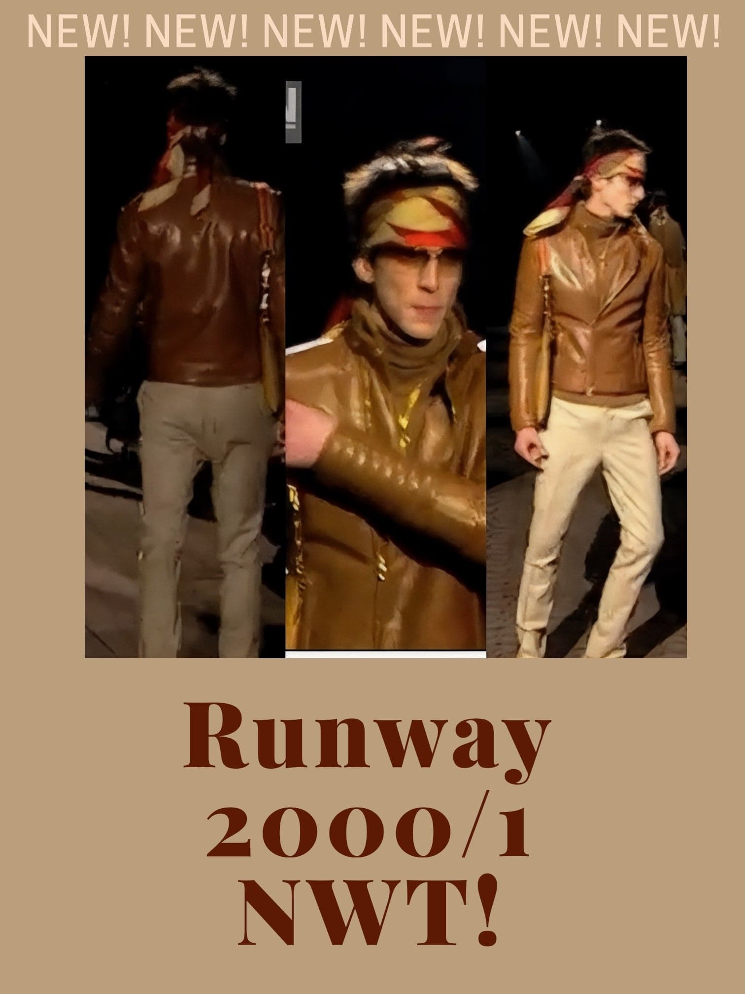 Gucci by Tom Ford runway leather jacket 2000/1 NWT - Thumbnail 9