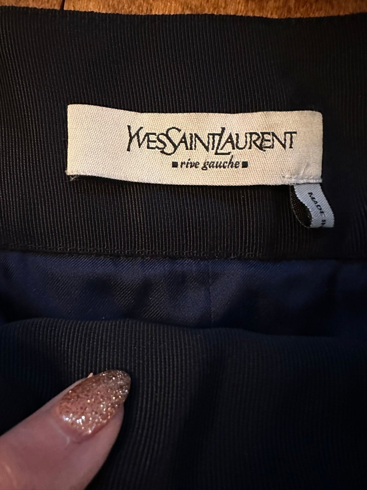 Yves Saint Laurent 2002 blue velvet runway suit Tom Ford F 36 - Thumbnail 6