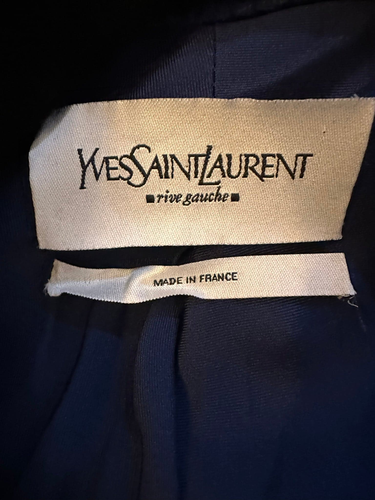 Yves Saint Laurent 2002 blue velvet runway suit Tom Ford F 36 - Thumbnail 7