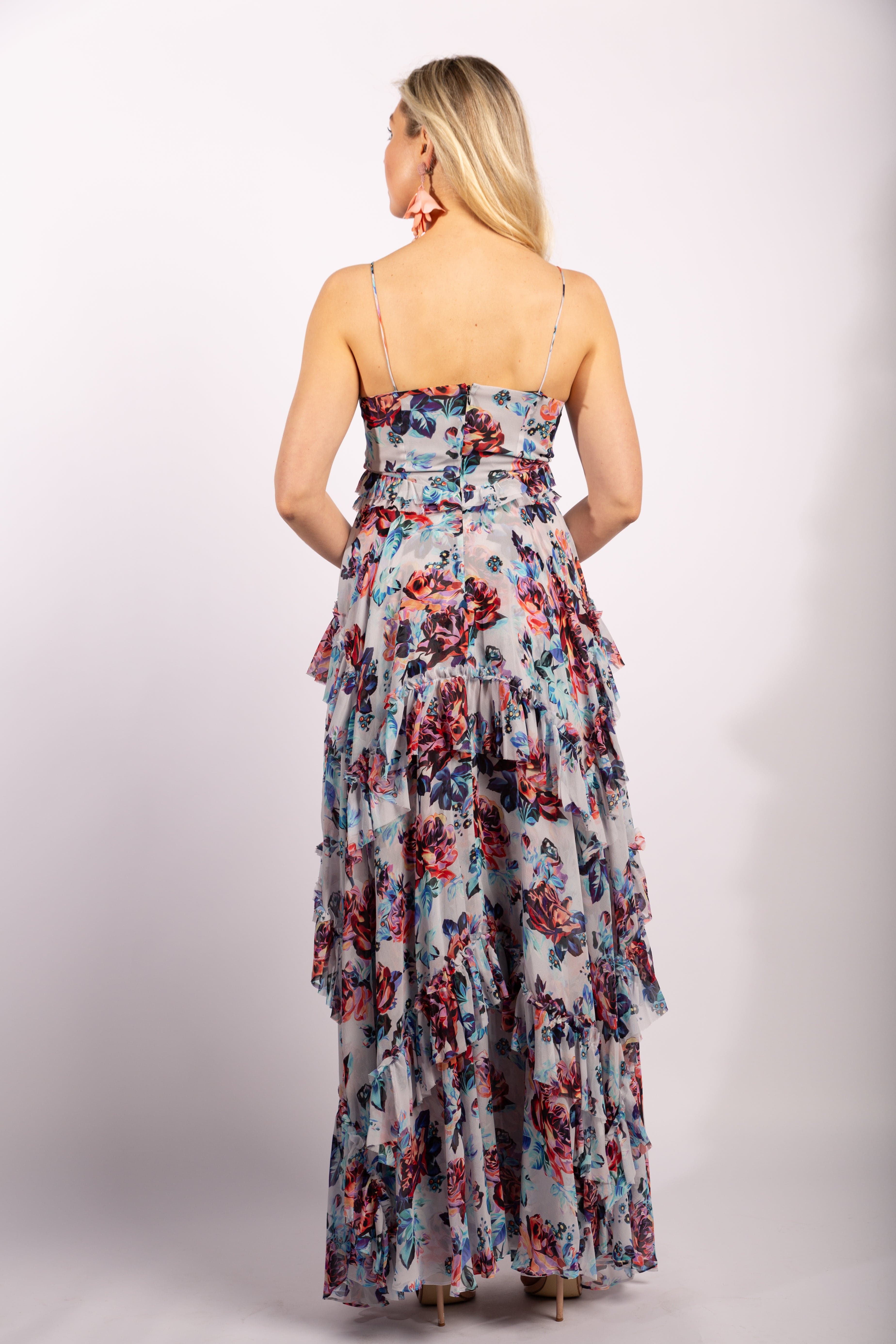 Mary Katrantzou Floral Chiffon Maxi Gown 2016, US 6 - Thumbnail 3