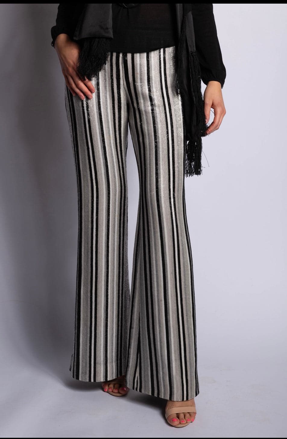 Gucci by Tom Ford spring/summer 2000 Archive Fully-beaded straght stripe pants trousers I 44 - Thumbnail 5