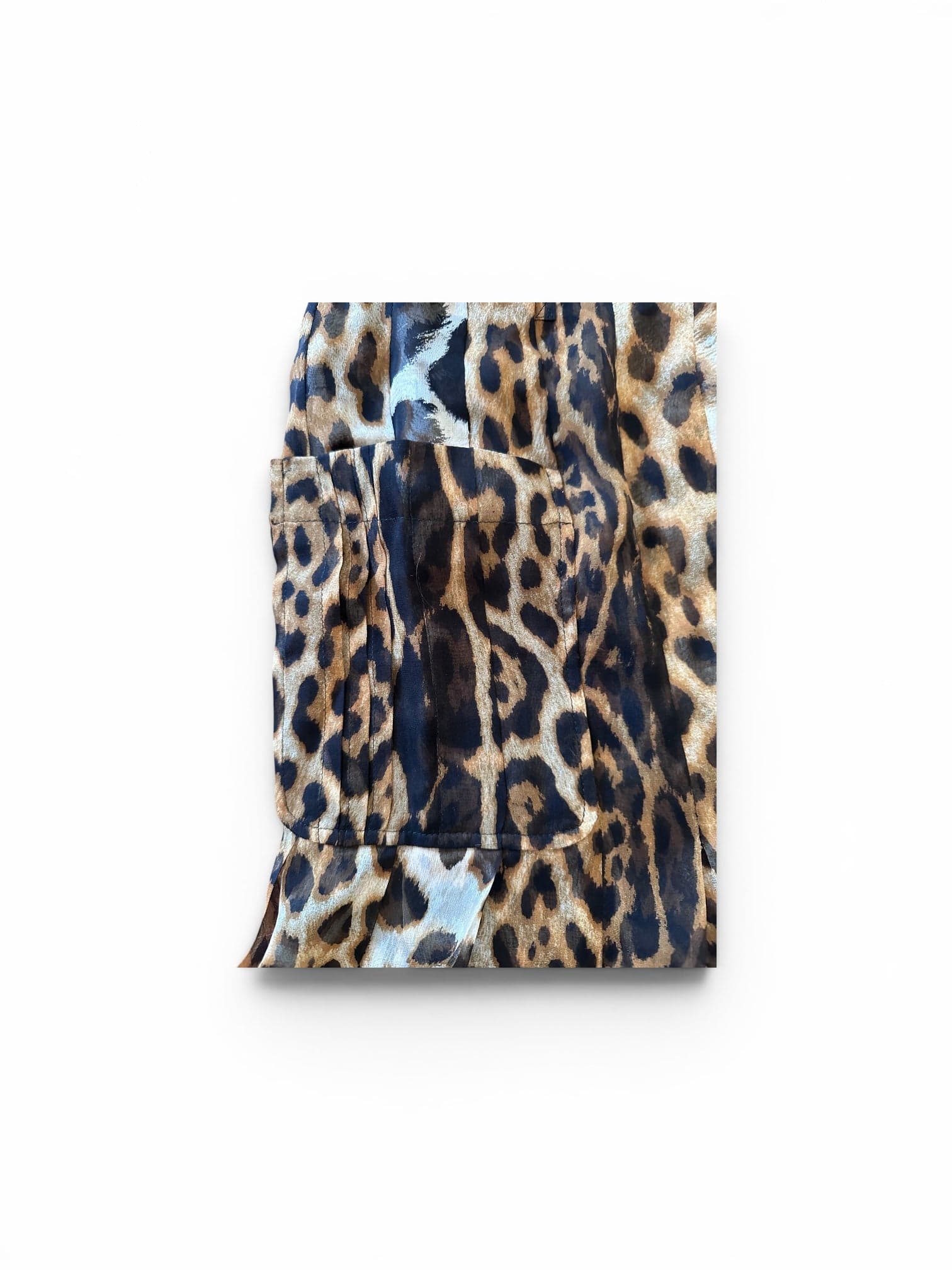 Archival SS 2002 Tom Ford for Yves Saint Laurent Rive Gauche Leopard silk chiffon set F 42 - Thumbnail 9