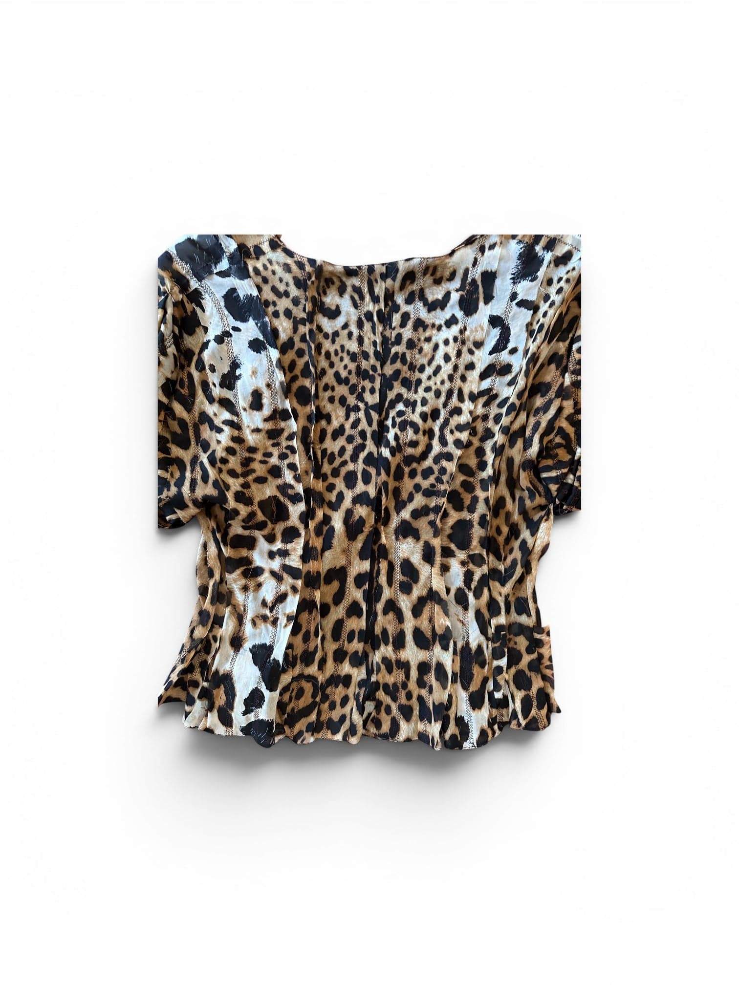 Archival SS 2002 Tom Ford for Yves Saint Laurent Rive Gauche Leopard silk chiffon set F 42 - Thumbnail 12