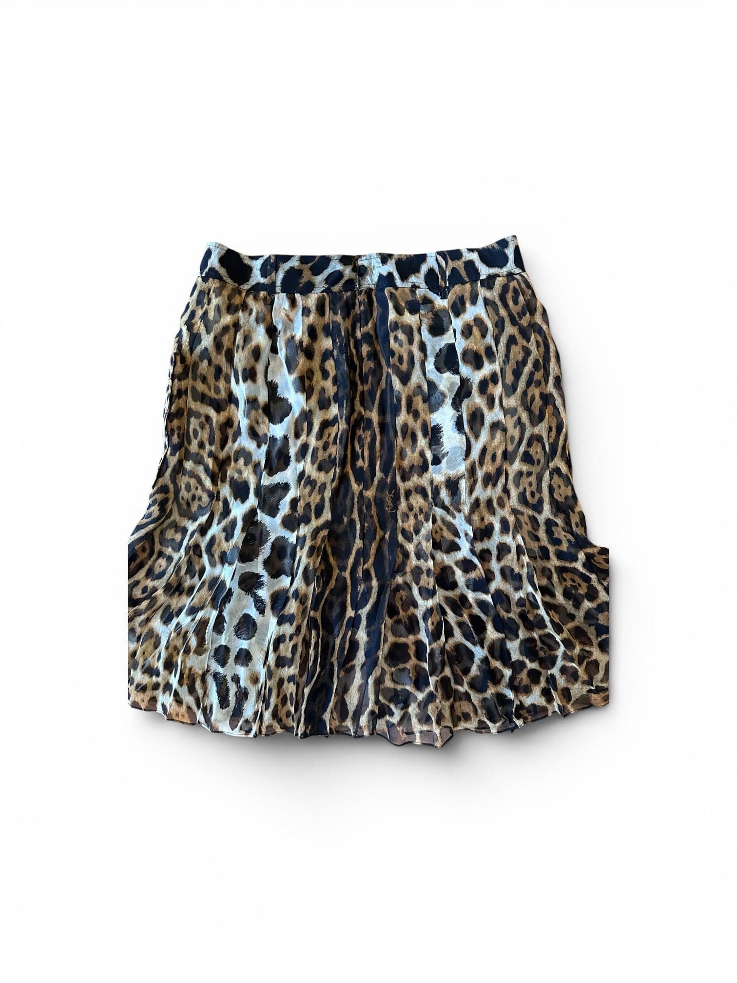 Archival SS 2002 Tom Ford for Yves Saint Laurent Rive Gauche Leopard silk chiffon set F 42 - Thumbnail 10