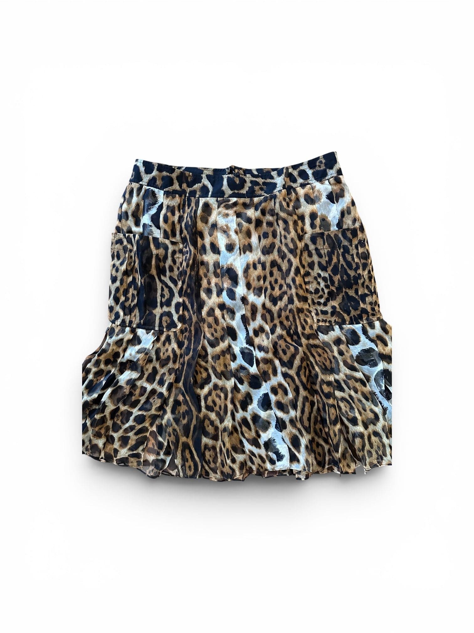 Archival SS 2002 Tom Ford for Yves Saint Laurent Rive Gauche Leopard silk chiffon set F 42 - Thumbnail 8