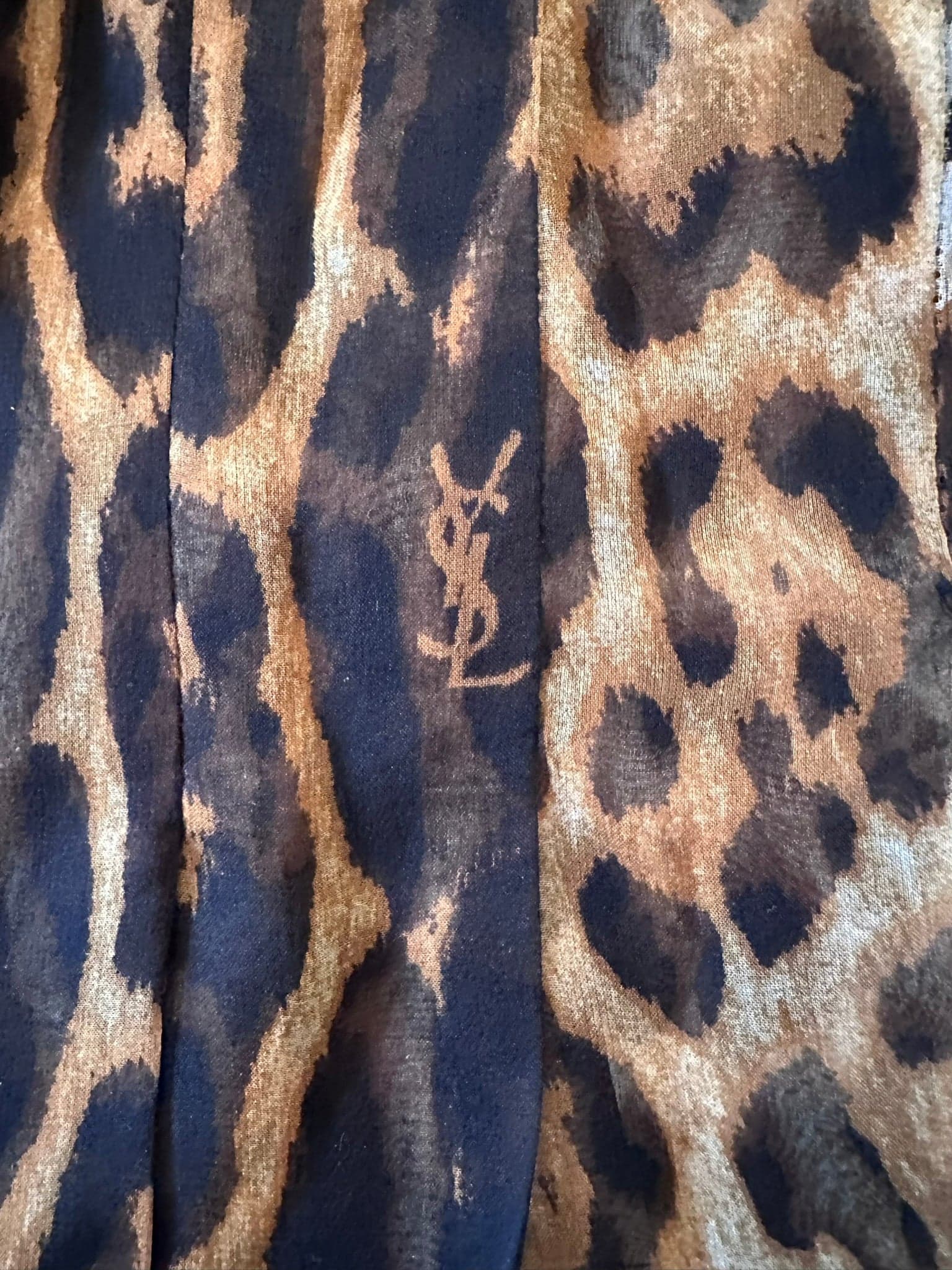 Archival SS 2002 Tom Ford for Yves Saint Laurent Rive Gauche Leopard silk chiffon set F 42 - Thumbnail 3