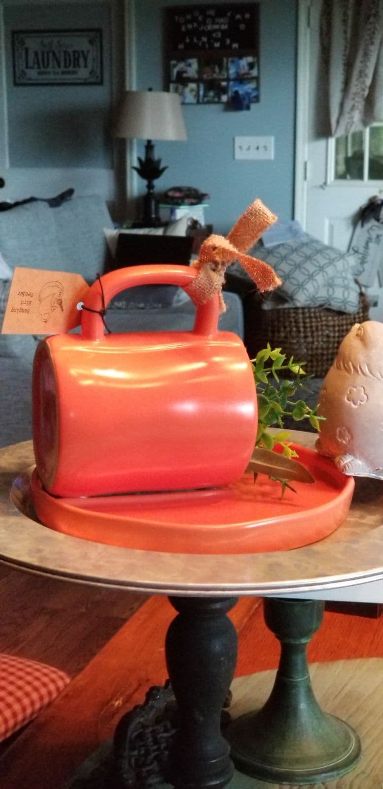 Rae Dunn bird feeder or nest - Thumbnail 5