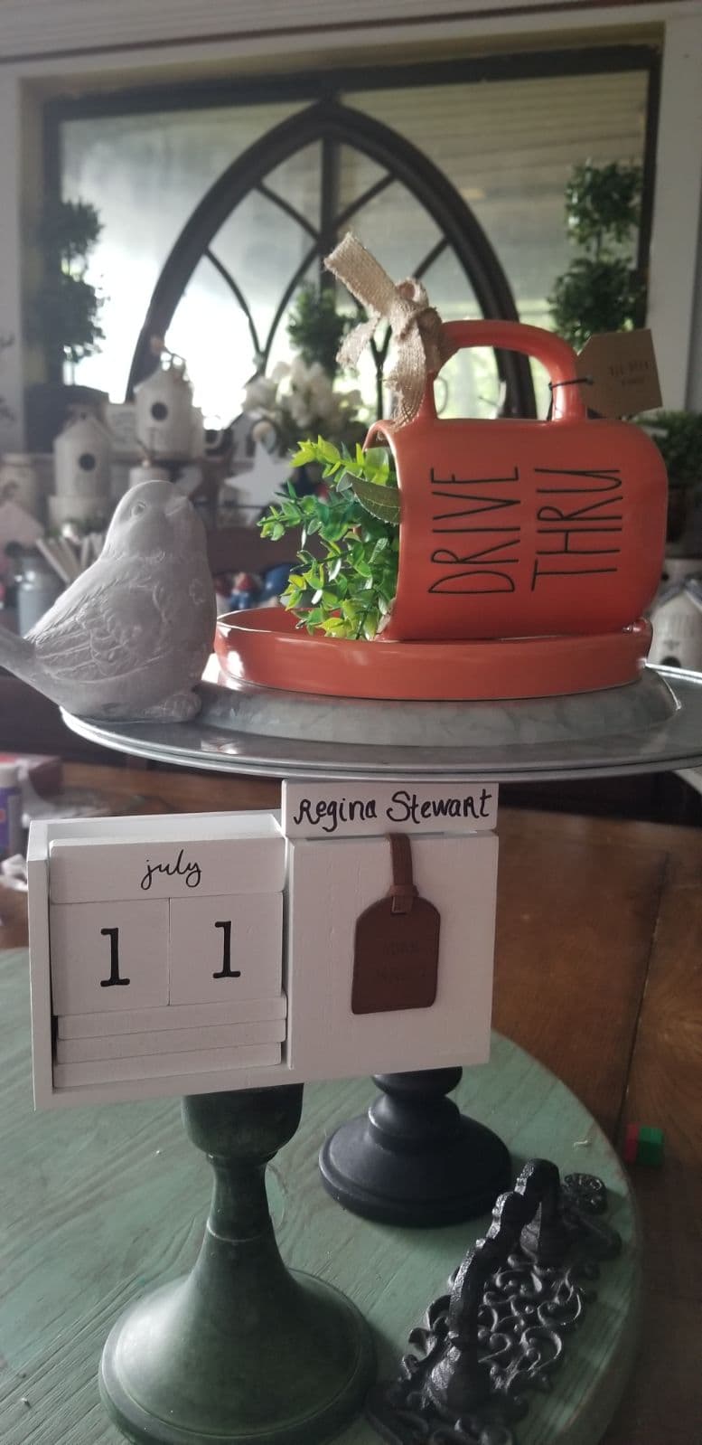 Rae Dunn bird feeder or nest - Thumbnail 3