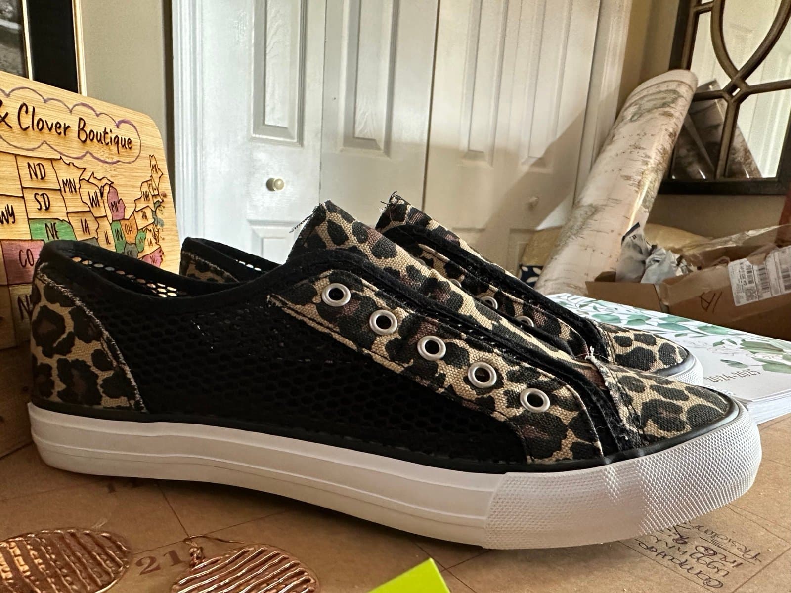 Gypsy Jazz Size 10 Leopard and Mesh sneakers - Thumbnail 2