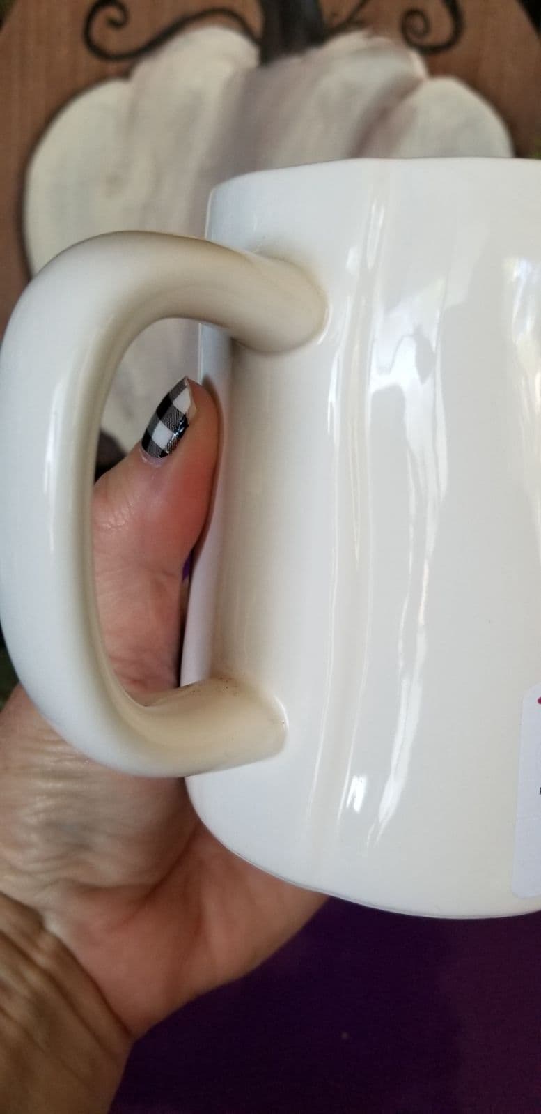 Rae Dunn Magical Mug white with purple - Thumbnail 2