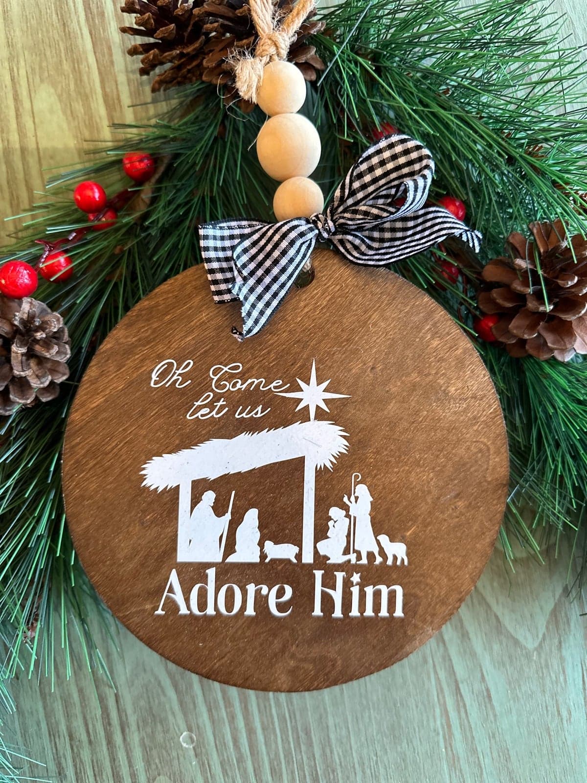 Nativity Farmhouse Style Ornament