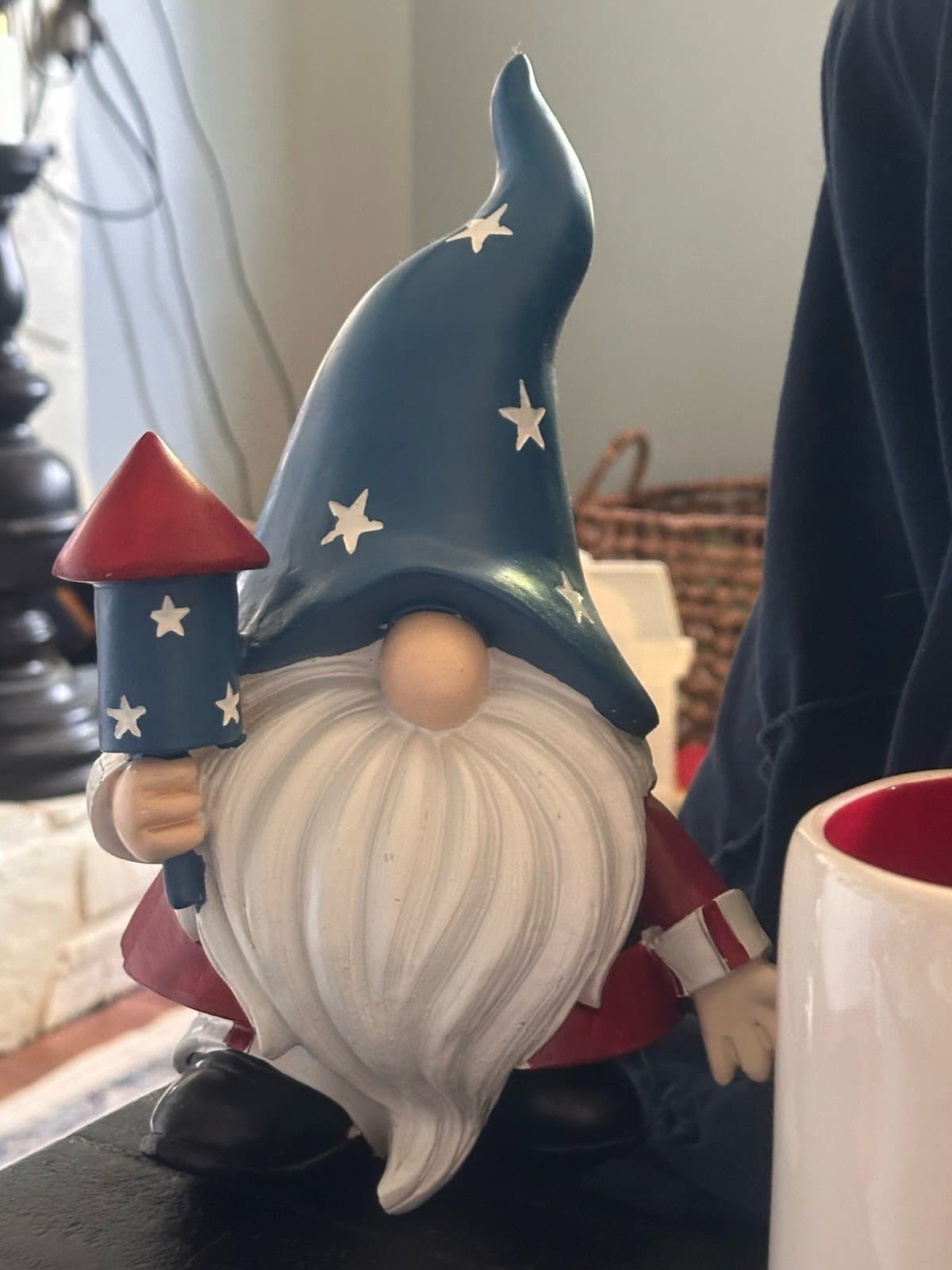 Festive Patriotic Gnome Decor #RaeDunn #PatrioticDecor #FarmhouseStyle#Gnome
