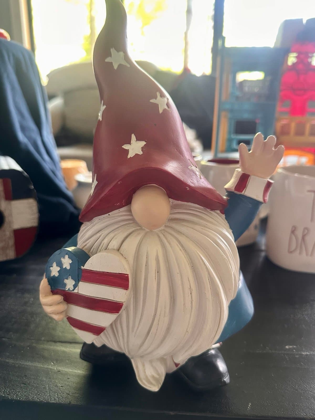 Patriotic American Flag Gnome Decor #RaeDunn #PatrioticDecor #4thOfJuly