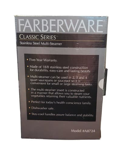 Farberware Classic Series Stainless Steel Multi-Steamer Insert A8724 - New - Thumbnail 7