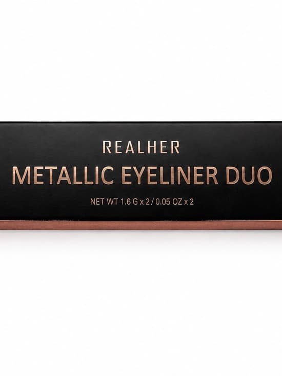 RealHer Metallic Eyeliner Duo — Metallic Bronze and Metallic Teal - Thumbnail 7