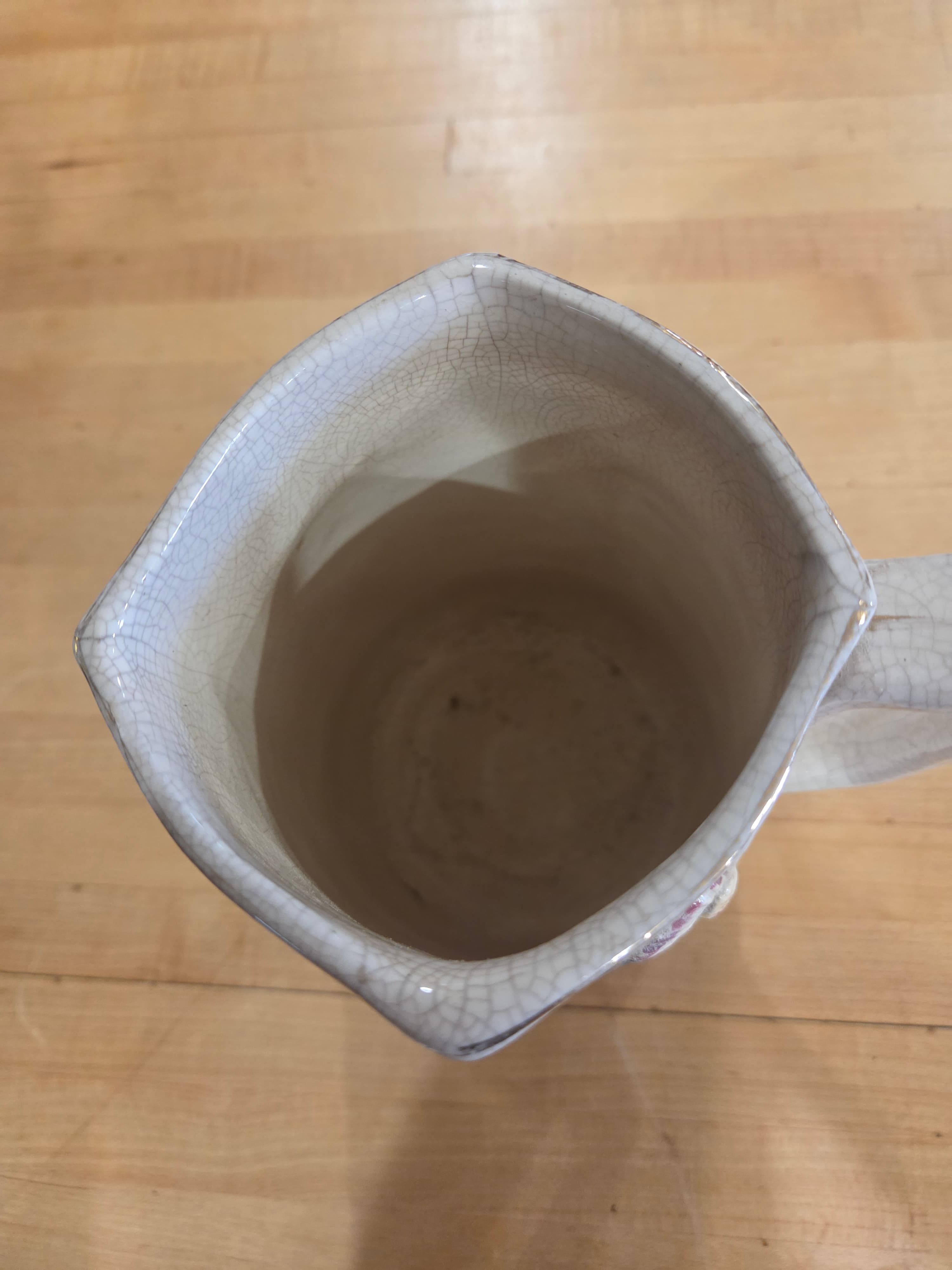 Antique Aesthetic Movement Raised Daisy Ironstone Pitcher Jug - Thumbnail 3