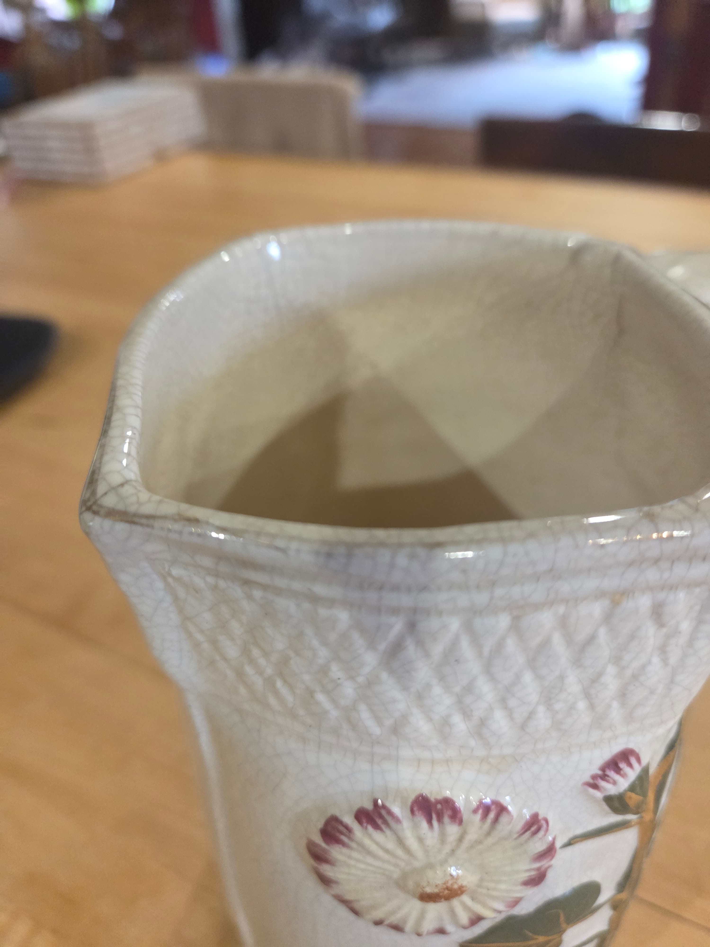 Antique Aesthetic Movement Raised Daisy Ironstone Pitcher Jug - Thumbnail 9